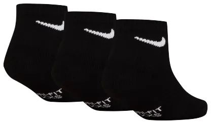 Nike Quarter Socks 6 Pack GSB 童款 - Black/White - Image 3