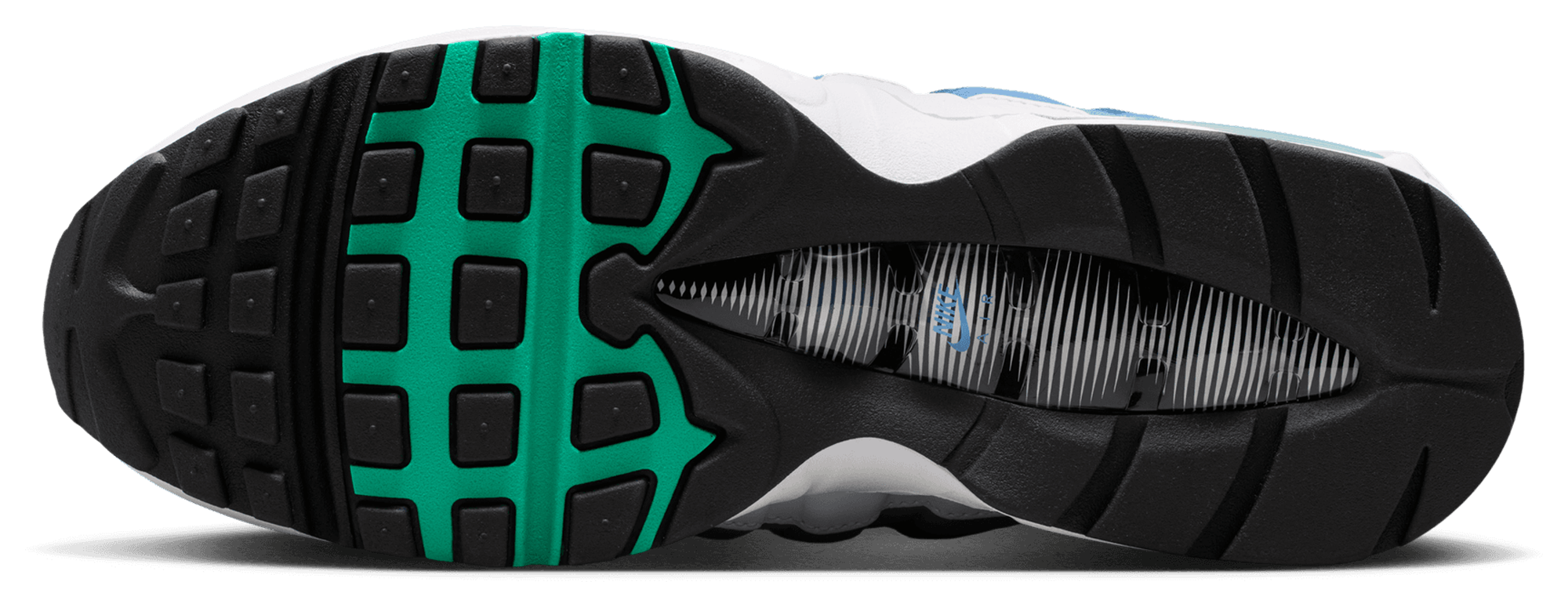 Nike Air Max 95 - Emerald Green/White/Lake Blue - Image 5