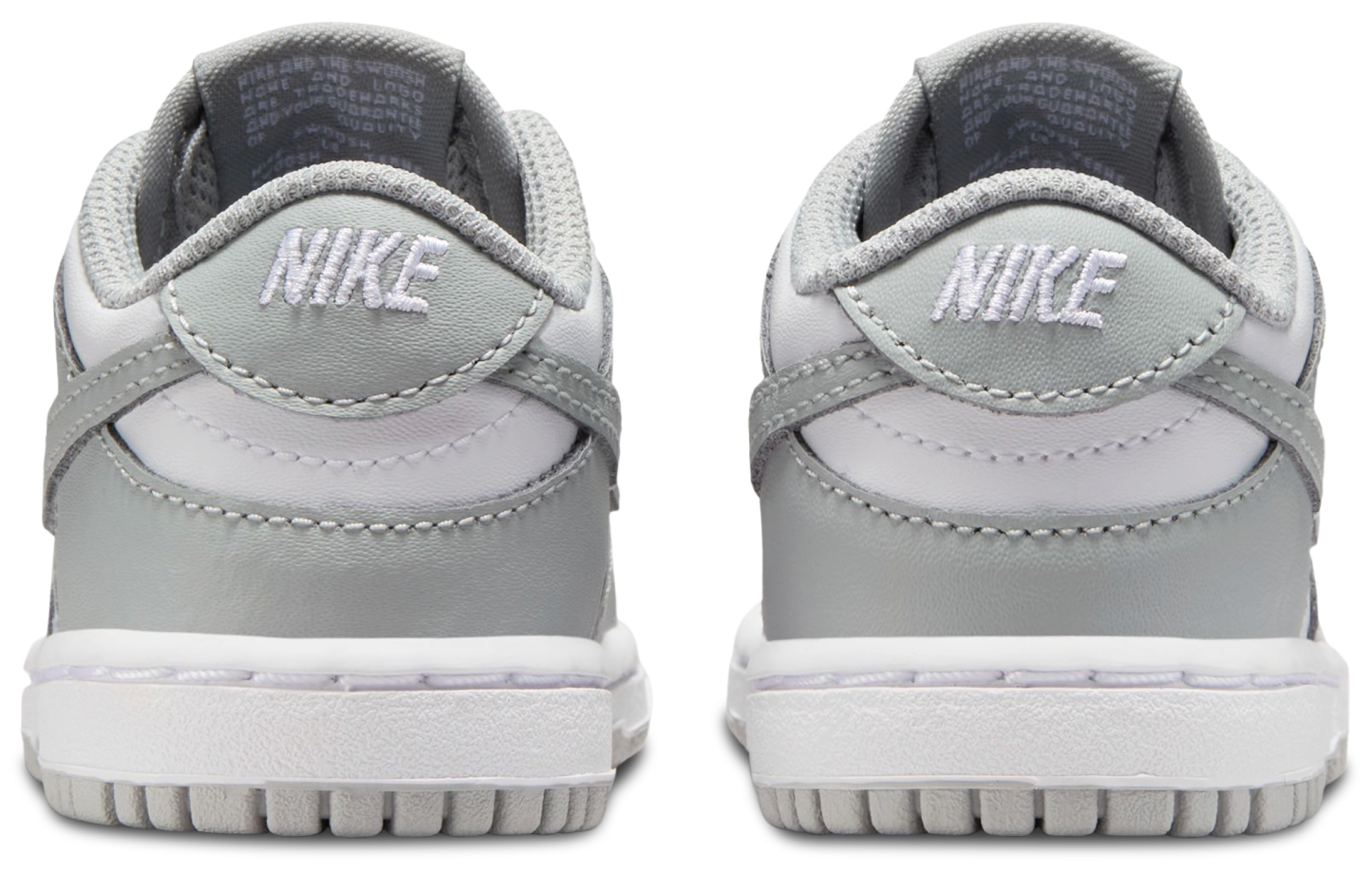 Nike Dunk Low 童款 - White/Light Smoke Grey/White - Image 3