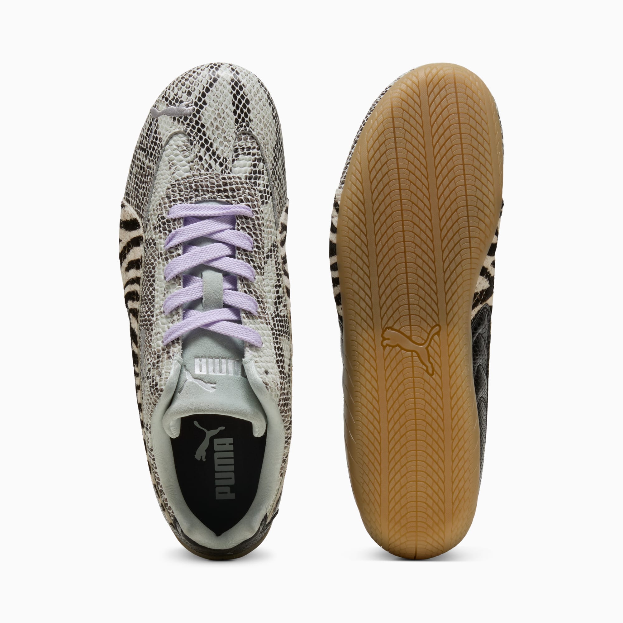 Speedcat Mixed Feel Women's Sneakers - PUMA Black-Cashew Brown-Light Lavender - 6