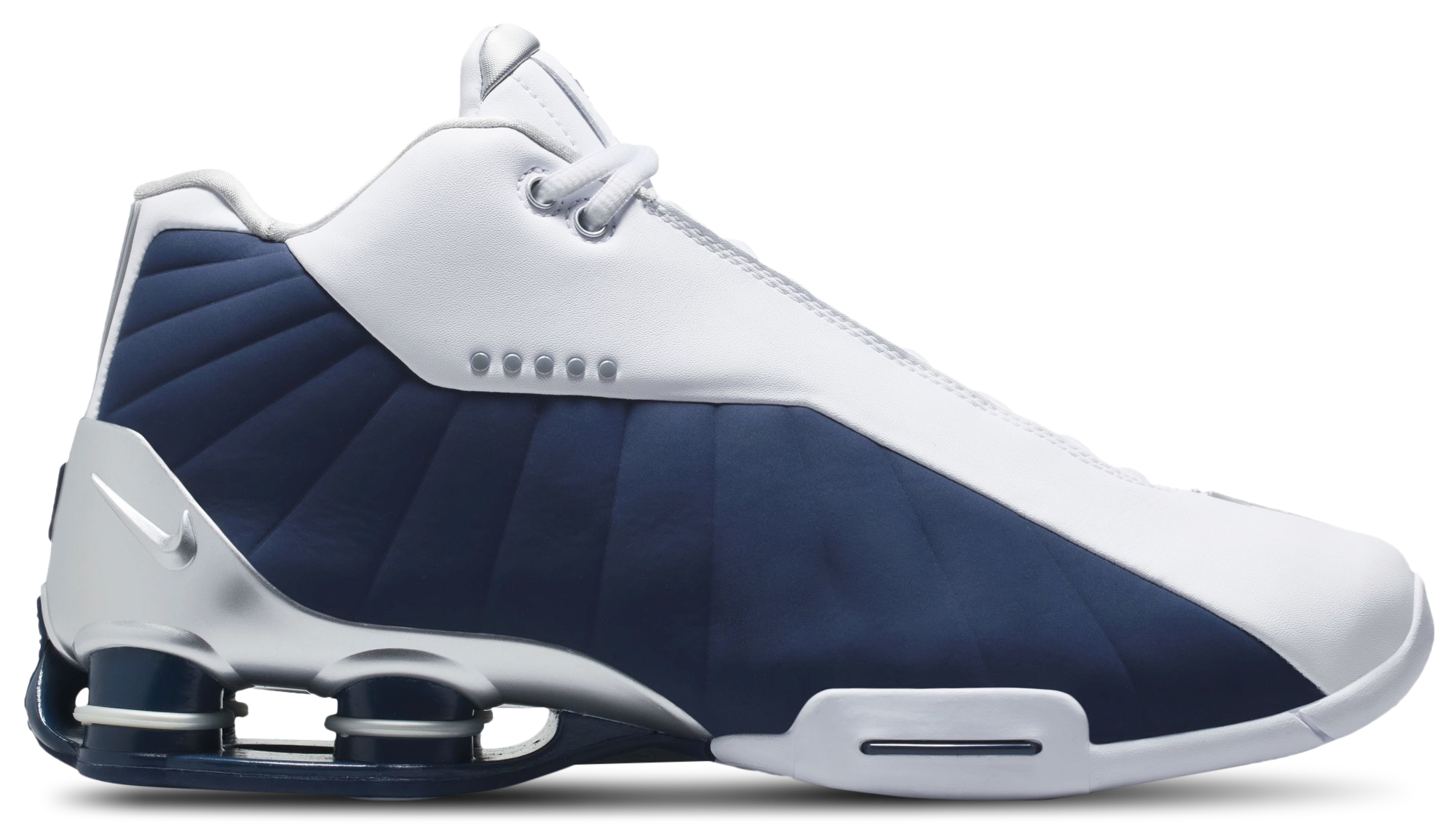 Nike Shox BB4 - Midnight Navy/Metallic Silver/White - Image 1