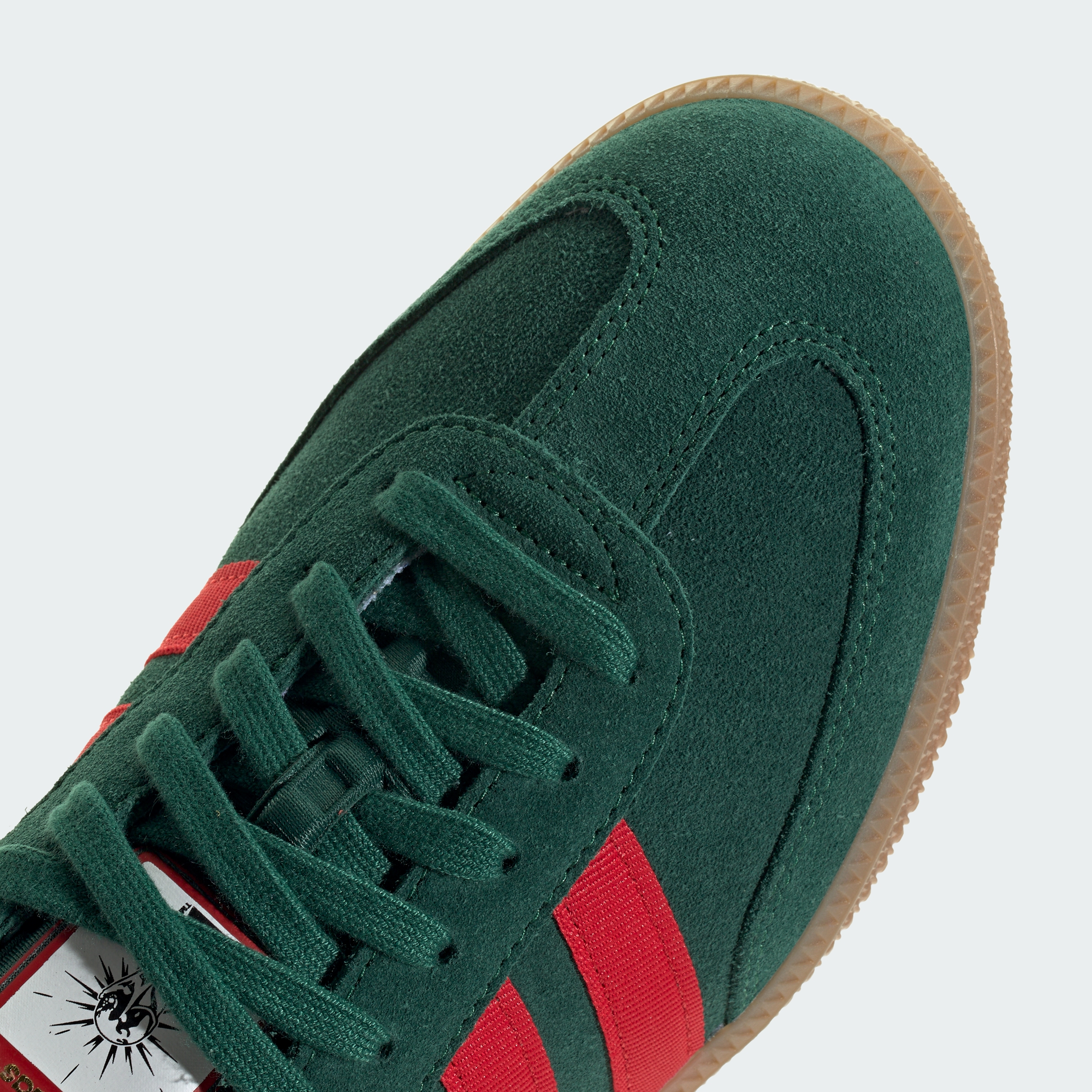 adidas Samba OG Shoes - Team Dark Green / Better Scarlet / Gum - View 9
