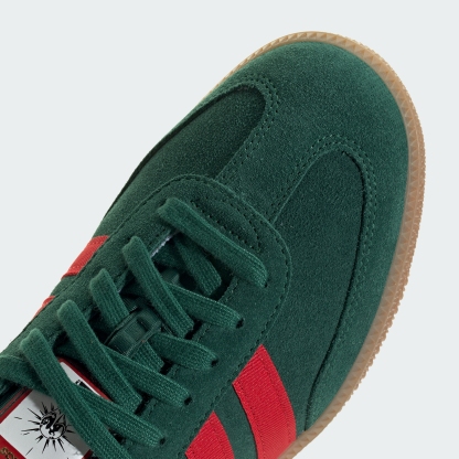 adidas Samba OG Shoes - Team Dark Green / Better Scarlet / Gum - View 9