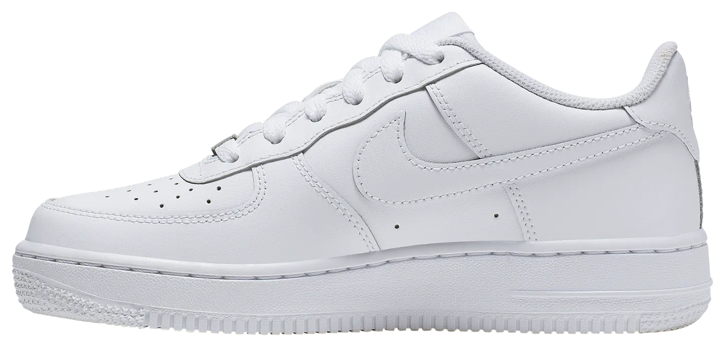 Nike Air Force 1 Low 童款 - White/White - Image 3