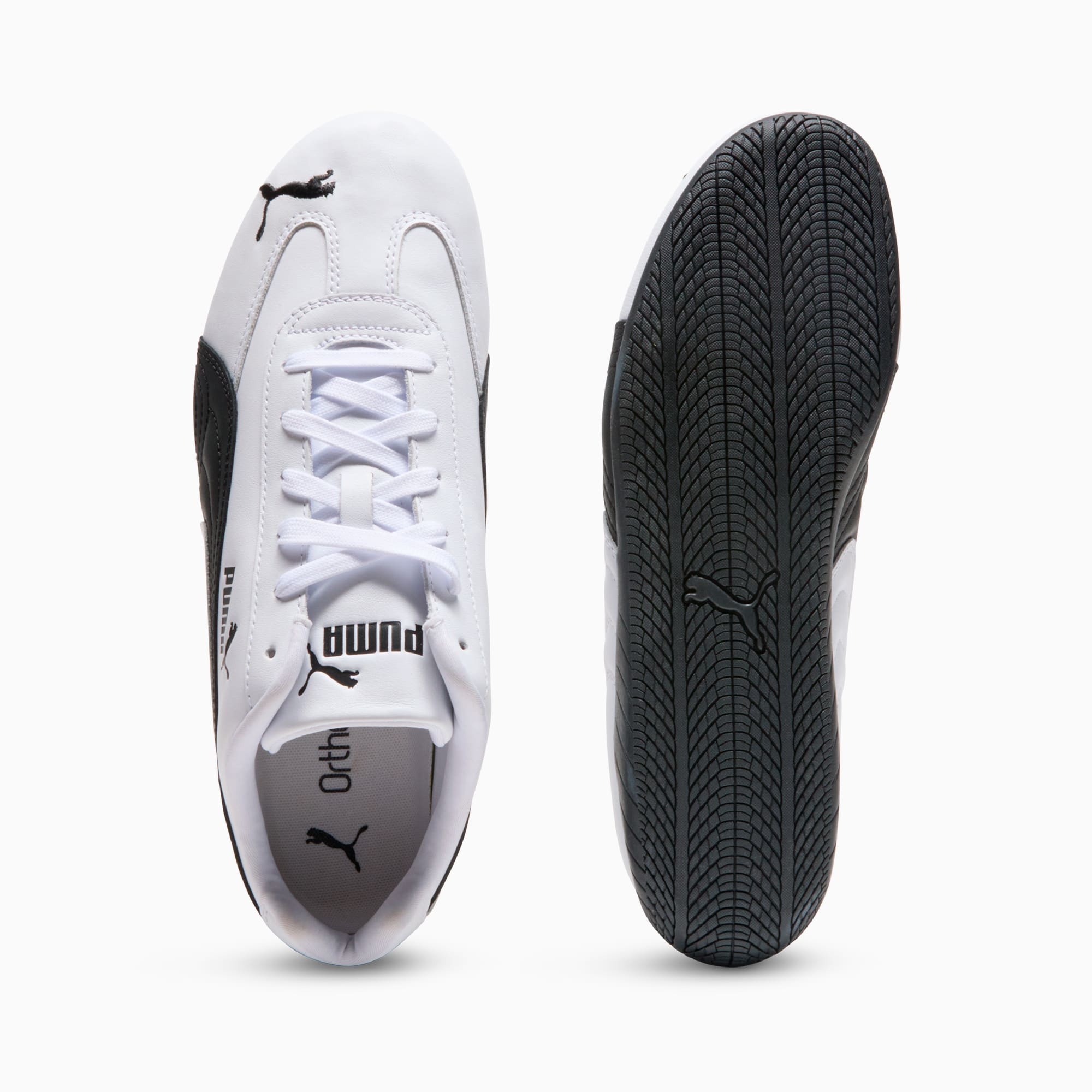 Speedcat Full Leather Men's Sneakers - PUMA White-PUMA Black - 6