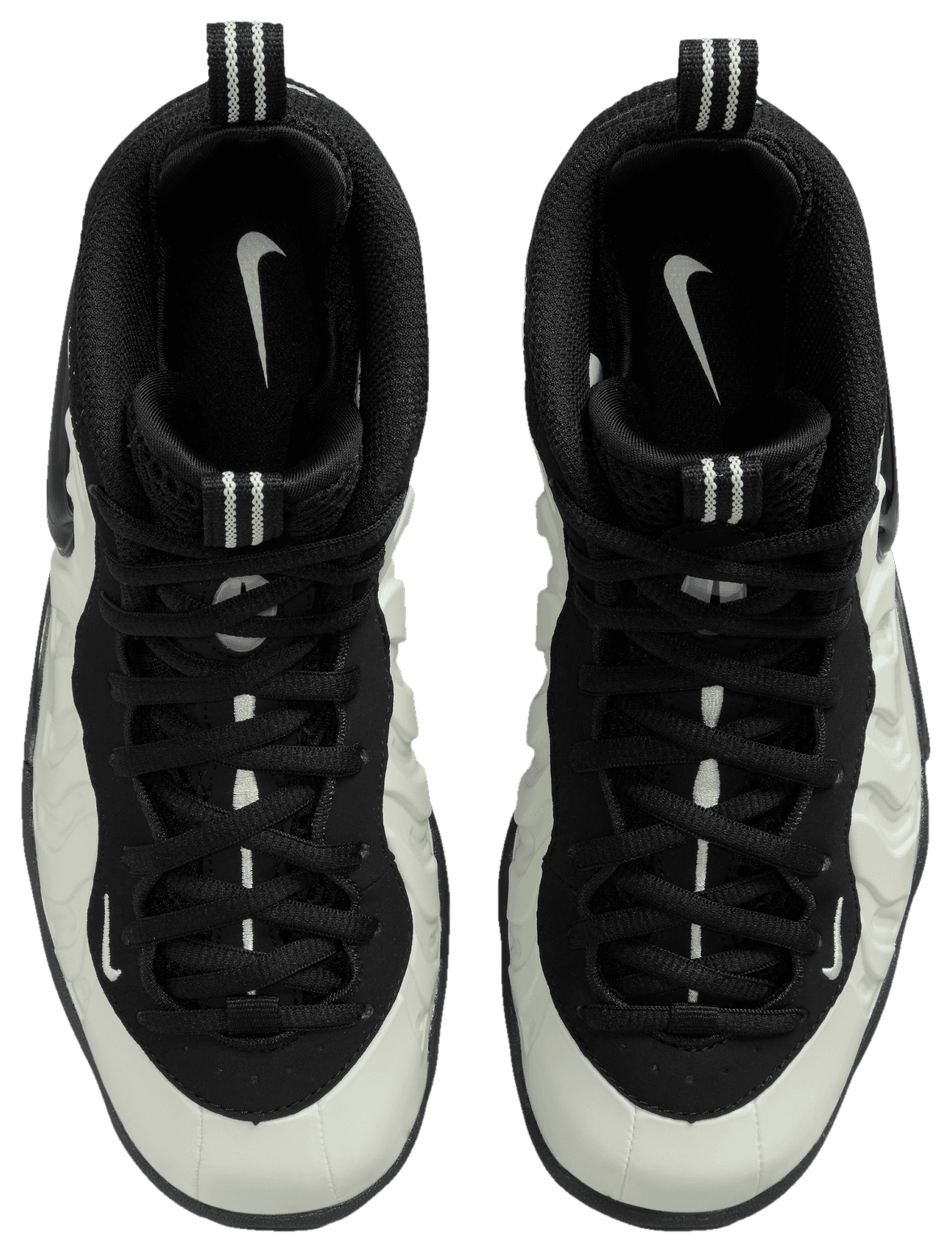 Nike Little Posite Pro 童款 - Black/White/Summit White - Image 4
