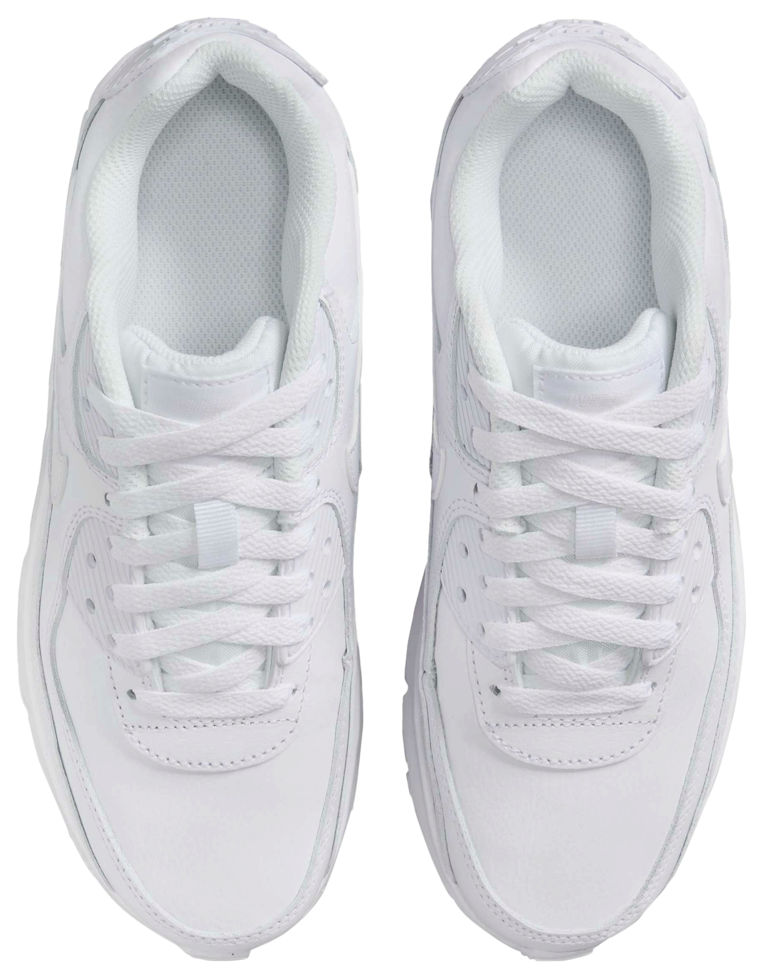 Nike Air Max 90 童款 - White/White/Metallic Silver - Image 4