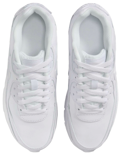Nike Air Max 90 童款 - White/White/Metallic Silver - Image 4