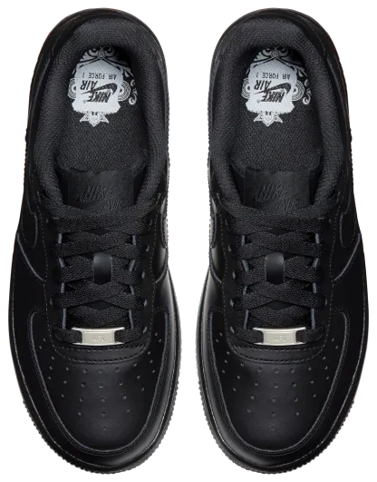 Nike Air Force 1 Low 童款 - Black/Black - Image 4