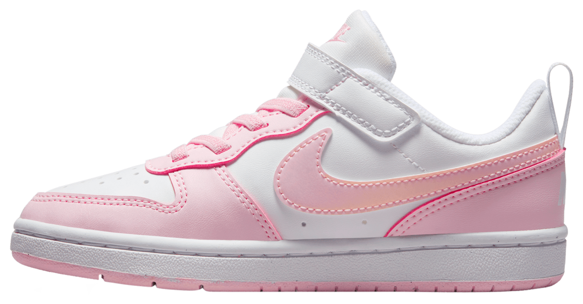 Nike Court Borough Low Recraft 童款 - White/Pink Foam - Image 3