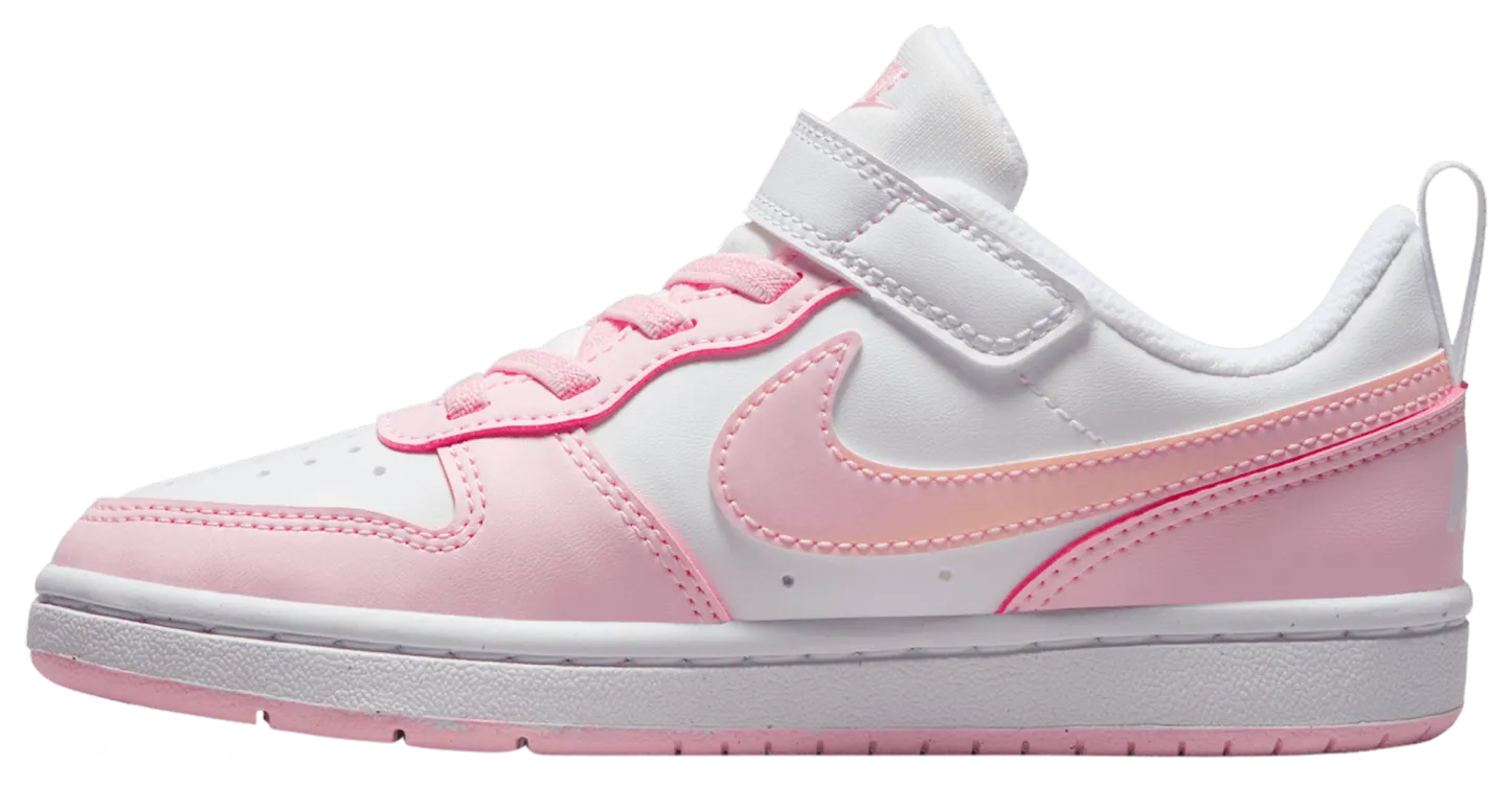 Nike Court Borough Low Recraft 童款 - White/Pink Foam - Image 3