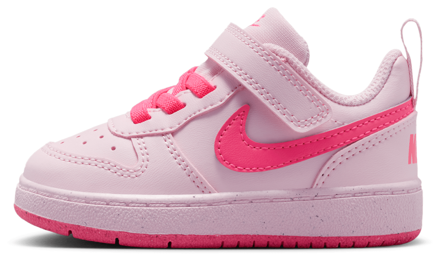 Nike Court Borough Low Recraft 童款 - Pink/White - Image 2