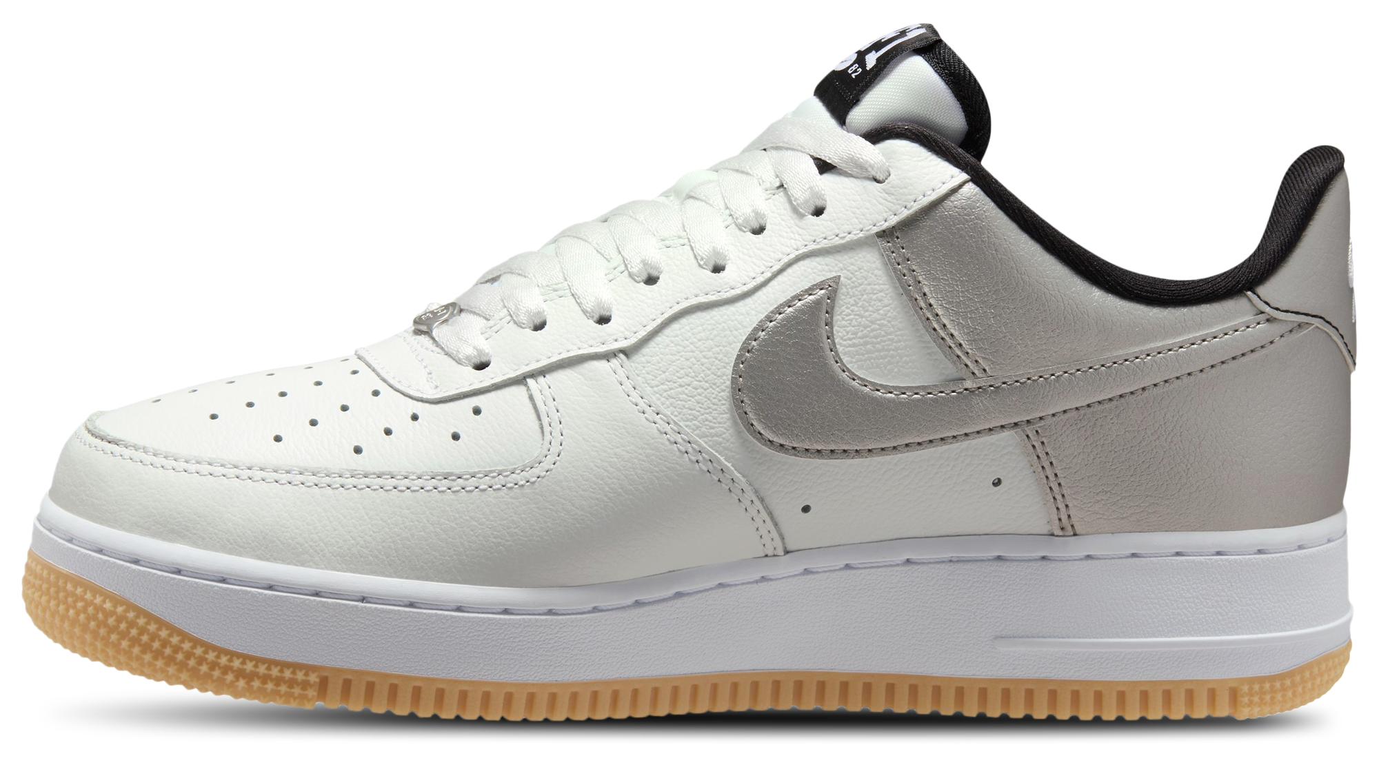 Nike Air Force 1 '07 LV8 - Men's - Summit White/Black/Metallic Silver - Image 2