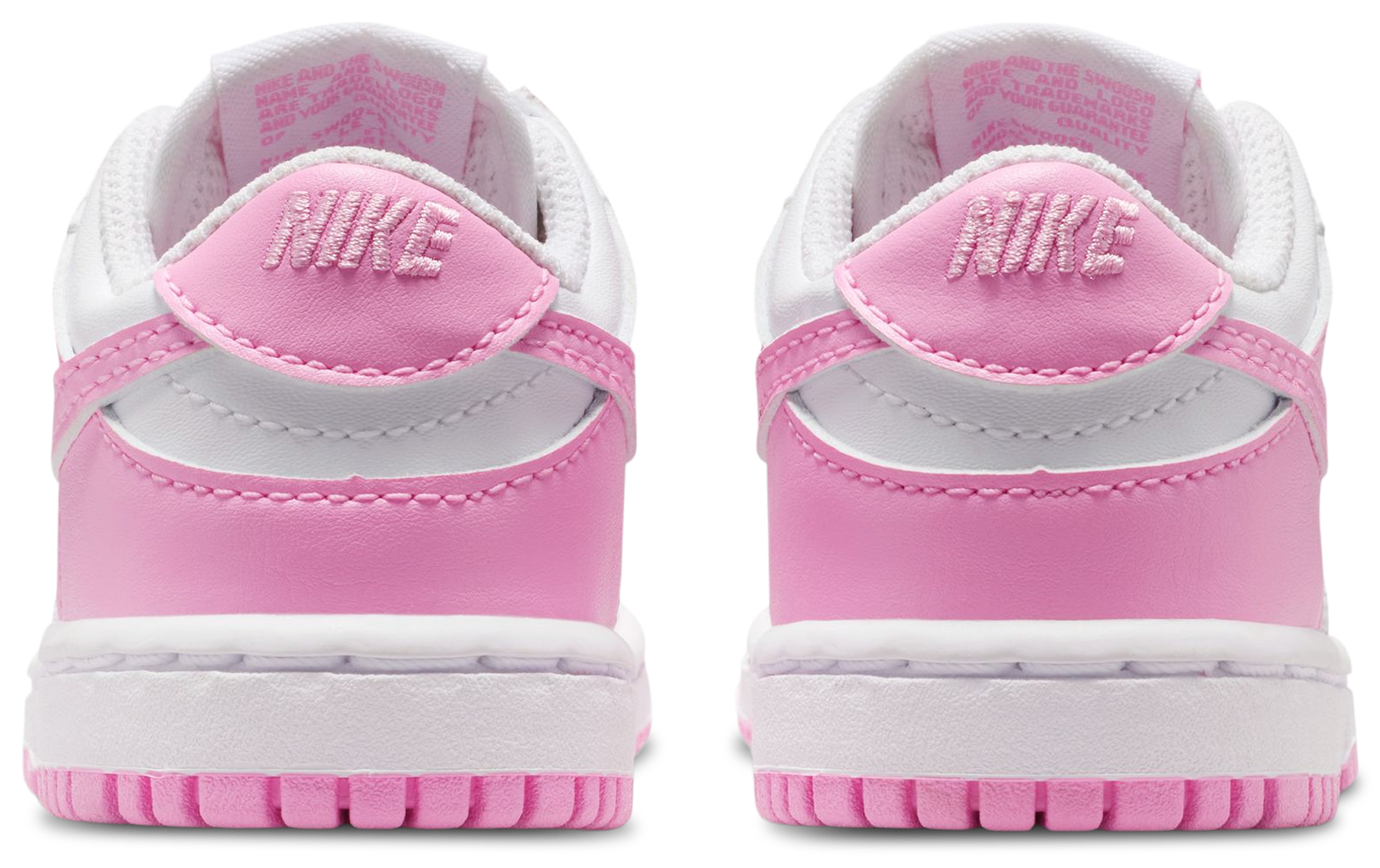 Nike Dunk Low N 童款 - White/Pink Rise - Image 3