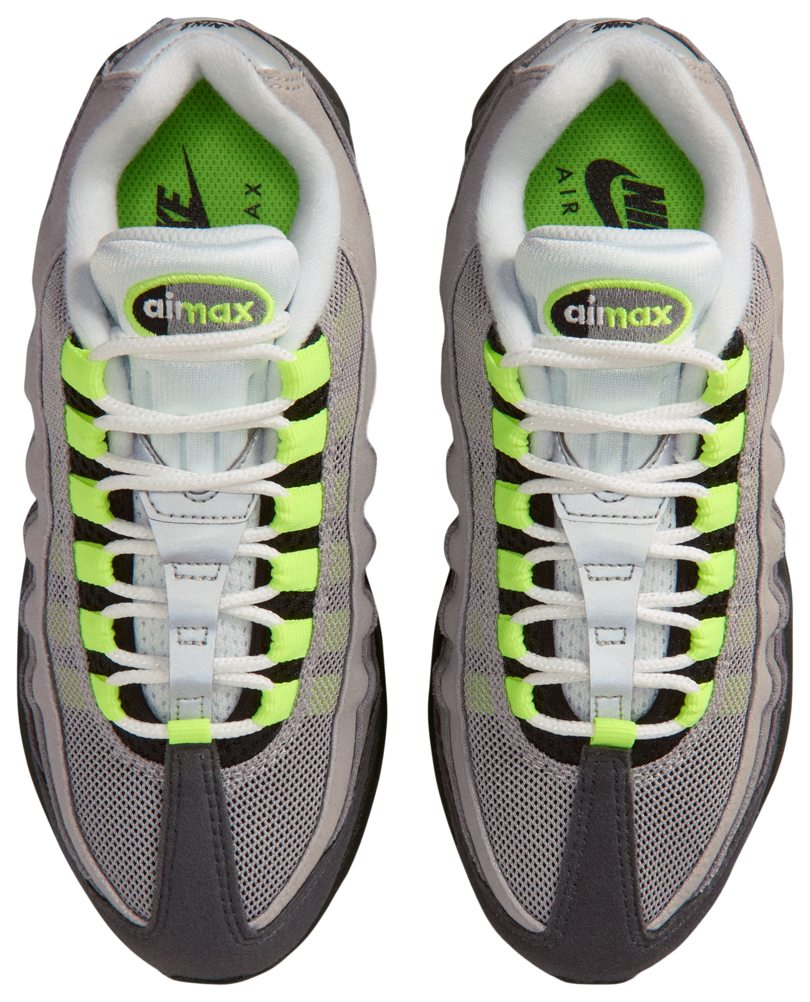 Nike Air Max 95 童款 - Black/Neon Yellow/Anthracite - Image 4