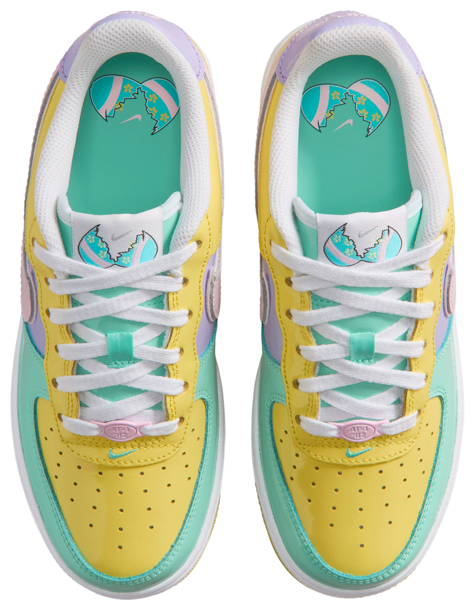 Nike Air Force 1 童款 - Yellow Pulse/Pink Foam/Emerald Rise - Image 4