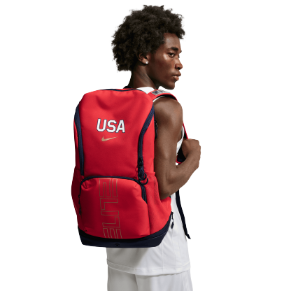 Nike Varsity Elite Backpack - Black/University Red/Metallic Gold - Image 9