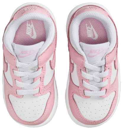 Nike Dunk Low 童款 - Soft Pink/White - Image 4
