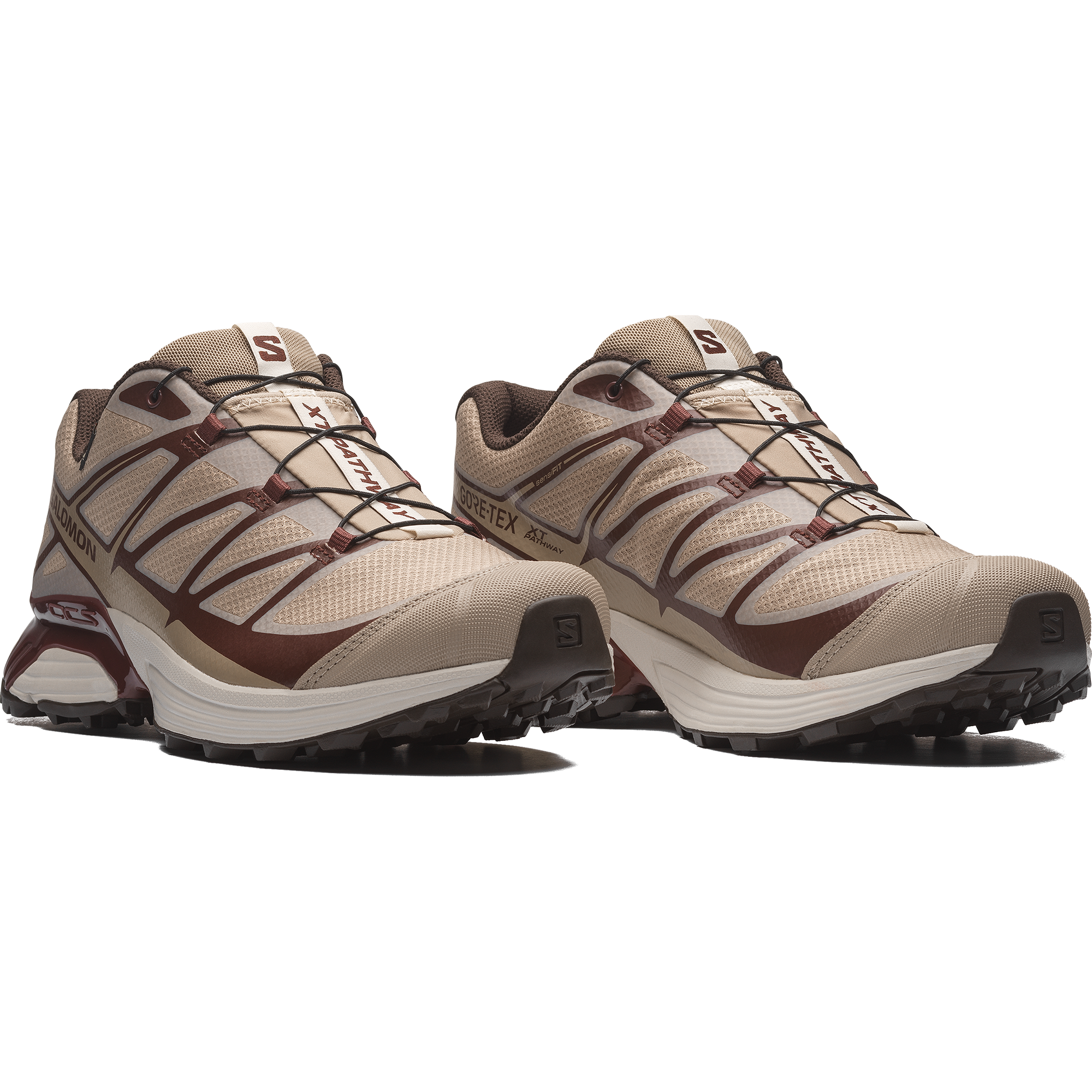 Salomon XT-PATHWAY GORE-TEX - Desert Tan / Bitter Chocolate / Rainy Day - View 3