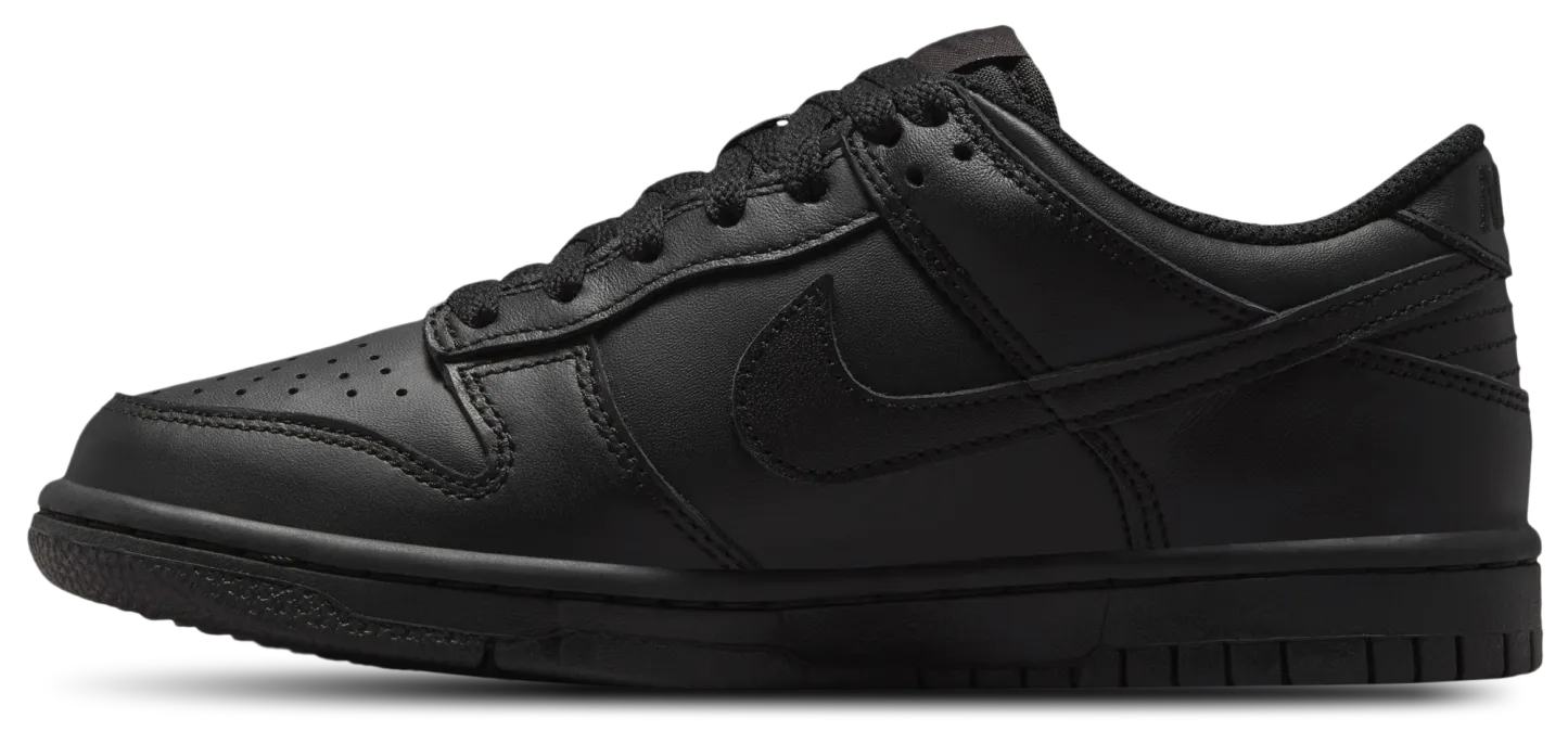 Nike Dunk Low 童款 - Black/Black - Image 2