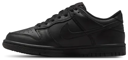 Nike Dunk Low 童款 - Black/Black - Image 2