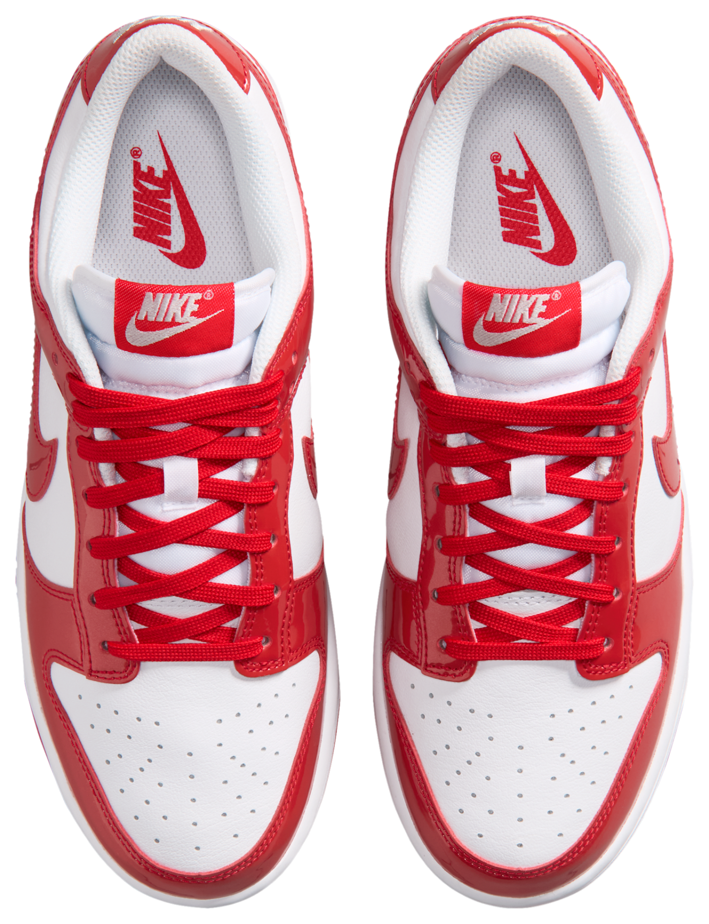 Nike Dunk Low - White/Red/Silver - Image 4