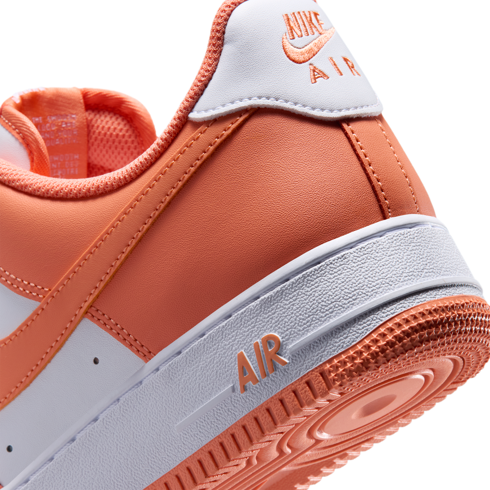 Nike Air Force 1 Low '07 - White/White/Orange Frost - Image 8
