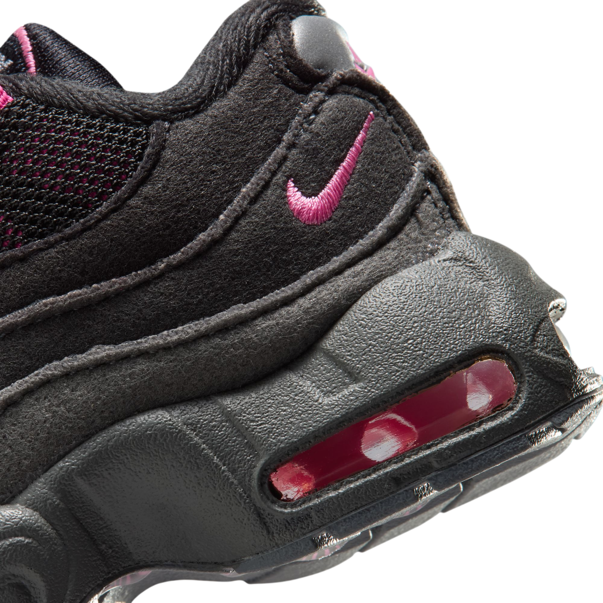 Nike Air Max 95 童款 - Cool Gray/Black/Playful Pink - Image 7