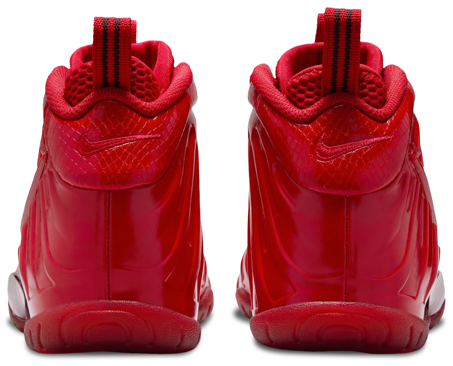 Nike Little Posite Pro 童款 - White/Picante Red/Grey Fog - Image 3