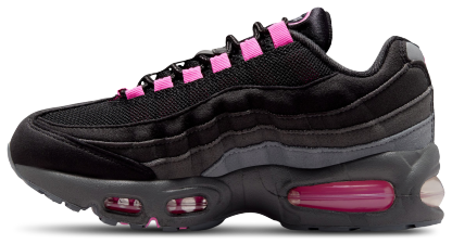 Nike Air Max 95 童款 - Black/Playful Pink/Cool Gray - Image 2