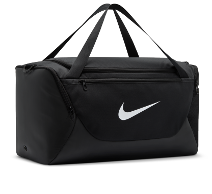 Nike Brasilia Small Duffel - Black/Black/White - Image 3