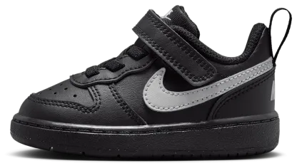 Nike Court Borough Low Recraft 童款 - Black/Black/Grey Fog - Image 2