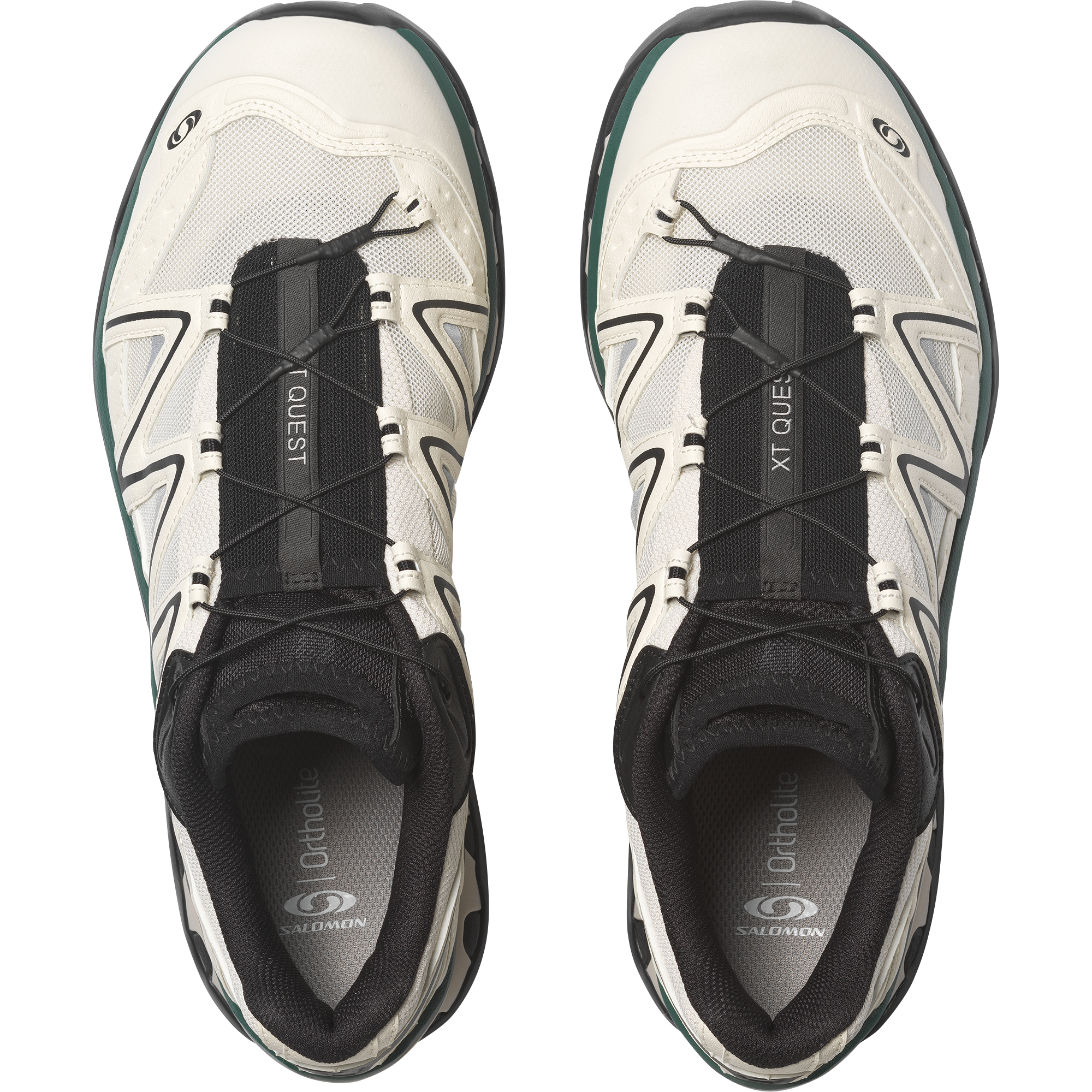 Salomon XT-QUEST - Vanilla Ice / Black / Bistro Green - View 2