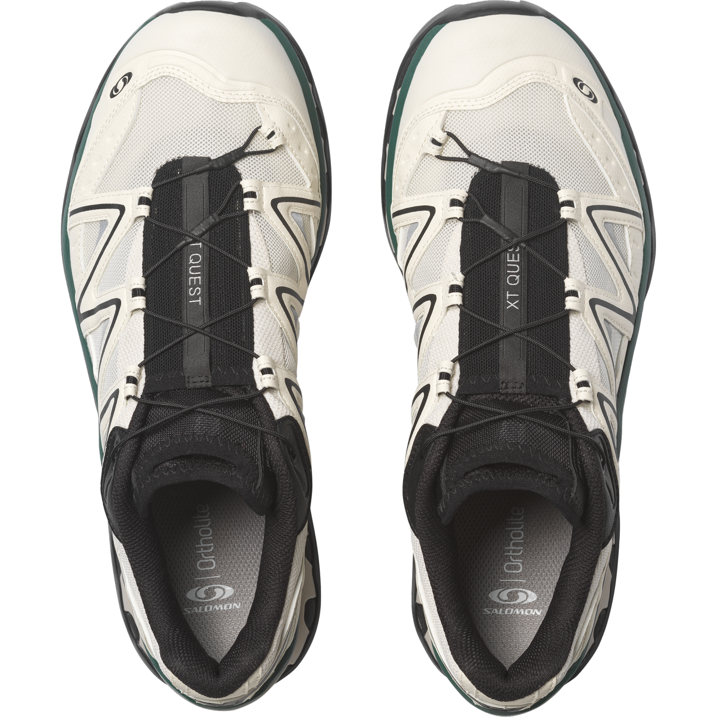 Salomon XT-QUEST - Vanilla Ice / Black / Bistro Green - View 2