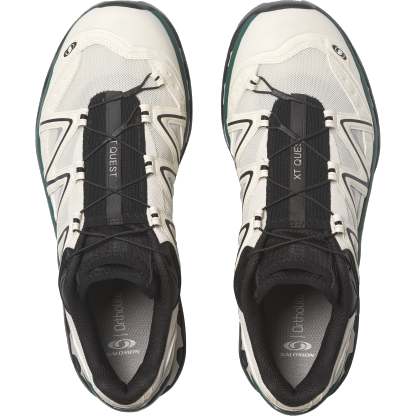 Salomon XT-QUEST - Vanilla Ice / Black / Bistro Green - View 2