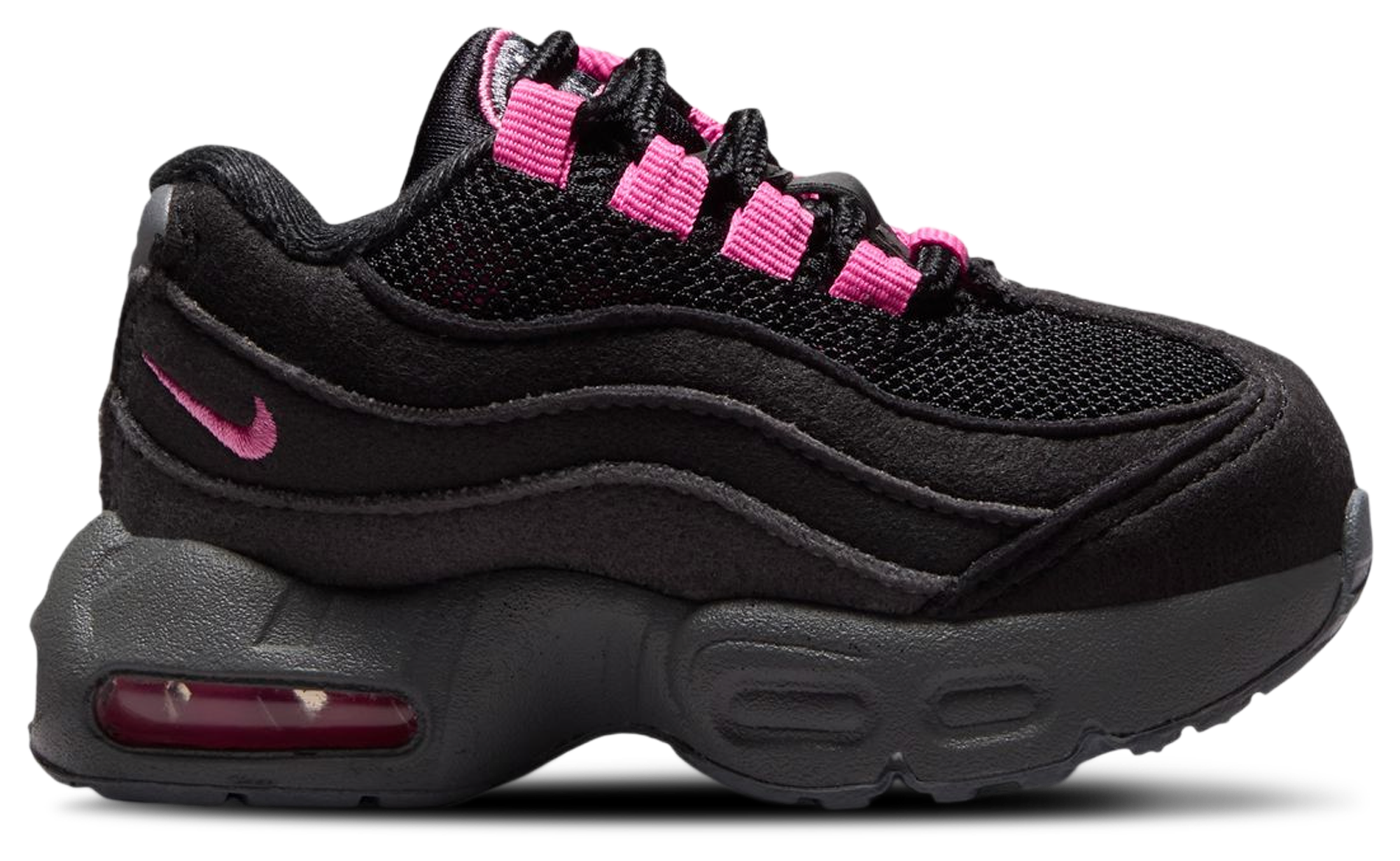 Nike Air Max 95 童款 - Cool Gray/Black/Playful Pink - Image 1