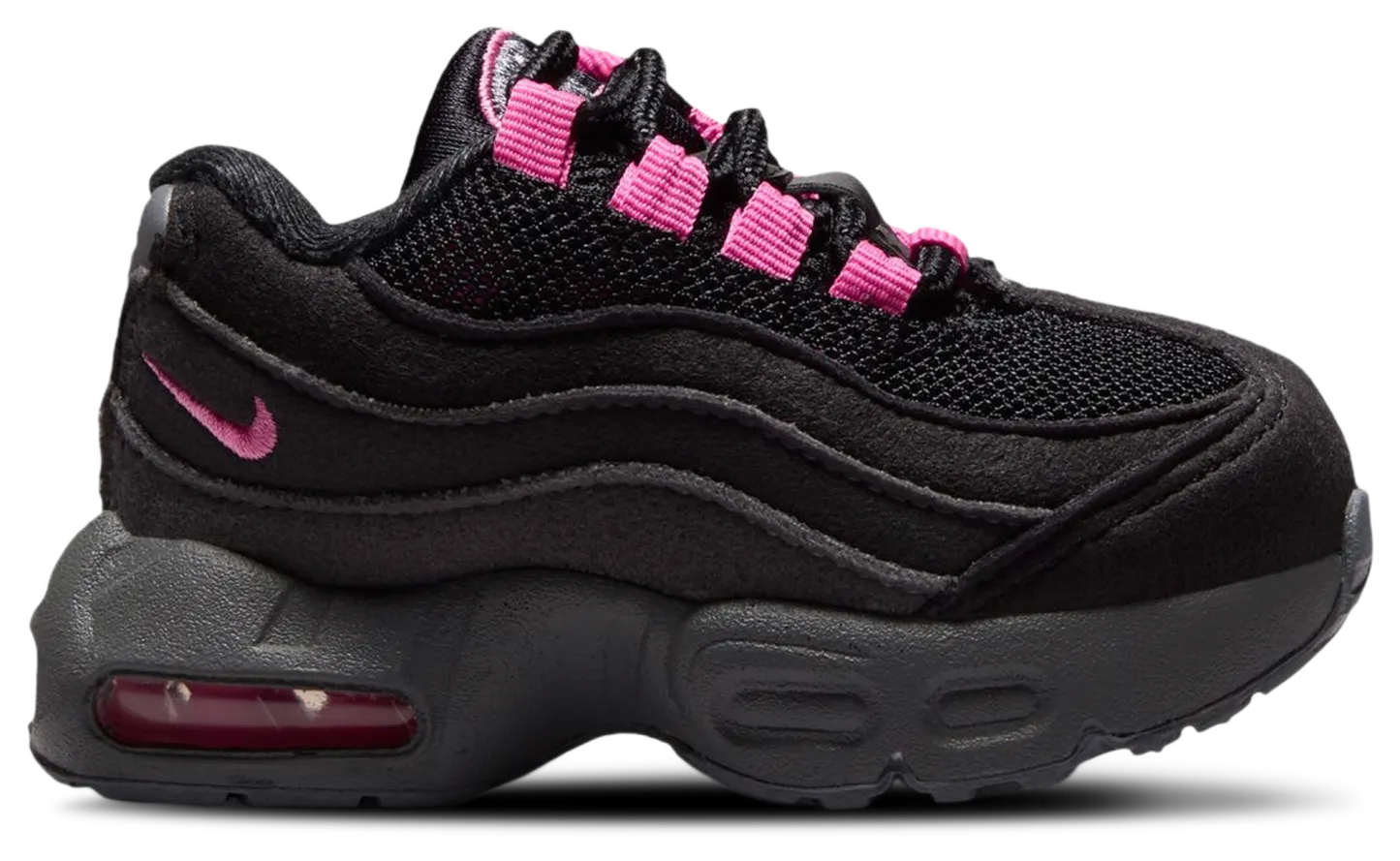 Nike Air Max 95 童款 - Cool Gray/Black/Playful Pink - Image 1