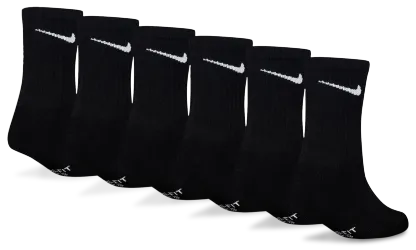 Nike 6 Pack Dri-FIT Performance Basic Crew Socks 童款 - Black - Image 2