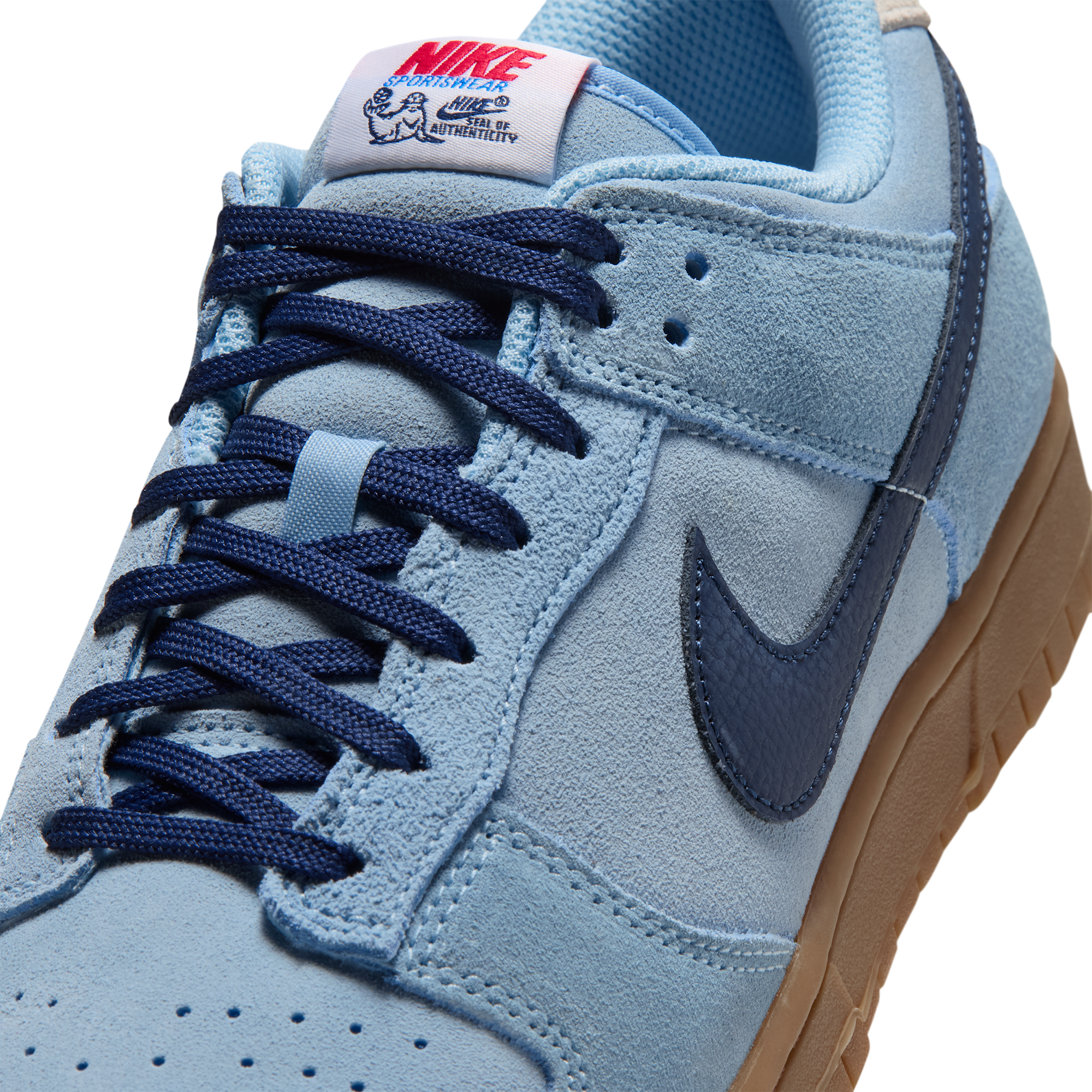 Nike Dunk Low Retro - Summit White/Soft Blue/Midnight Navy - Image 6