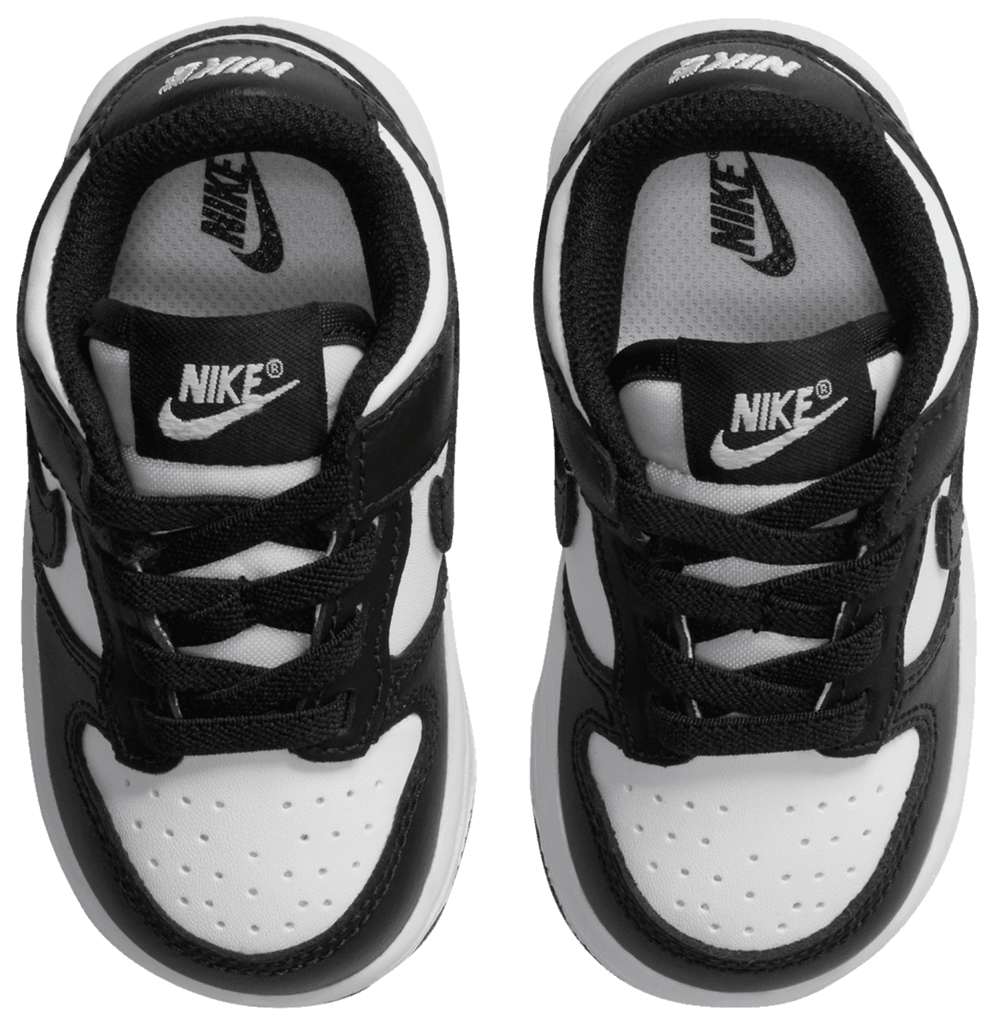 Nike Dunk Low 童款 - Black/White/White - Image 4