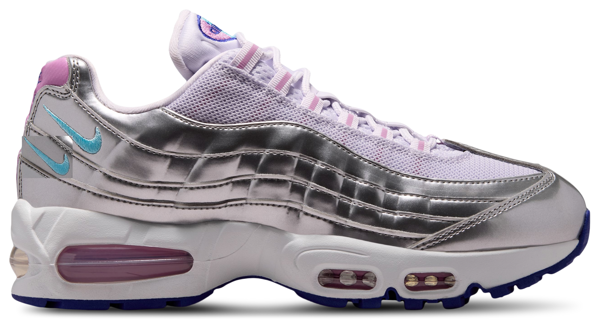 Nike Air Max 95 - White/Pink/Silver - Image 1