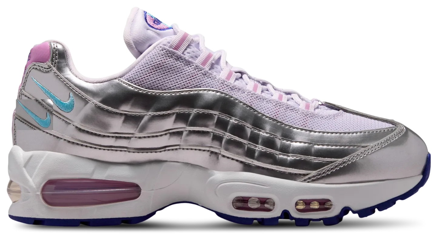 Nike Air Max 95 - White/Pink/Silver - Image 1