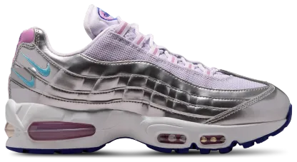 Nike Air Max 95 - White/Pink/Silver - Image 1
