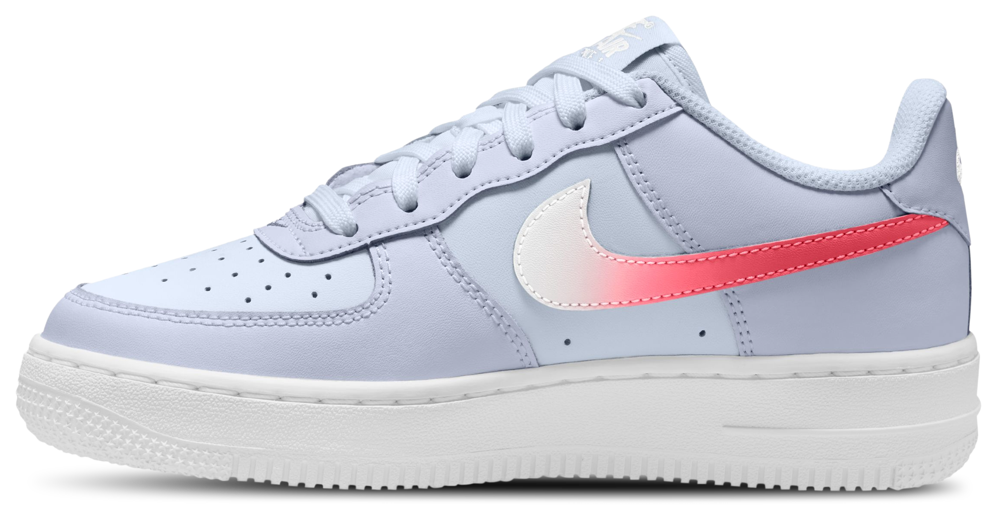Nike Air Force 1 童款 - Pink/White/Grey - Image 2