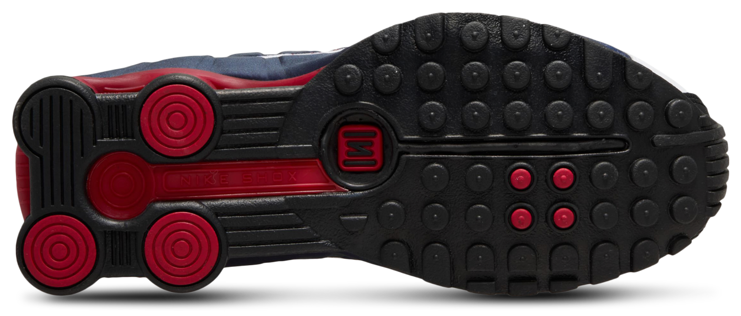 Nike Shox R4 童款 - Midnight Navy/White/Gym Red - Image 4