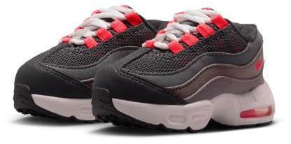 Nike Air Max 95 童款 - Gray/Red - Image 6