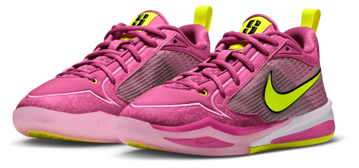 Nike Sabrina 4 童款 - Pink Rise/Lemon Venom/Desert Pink - Image 6