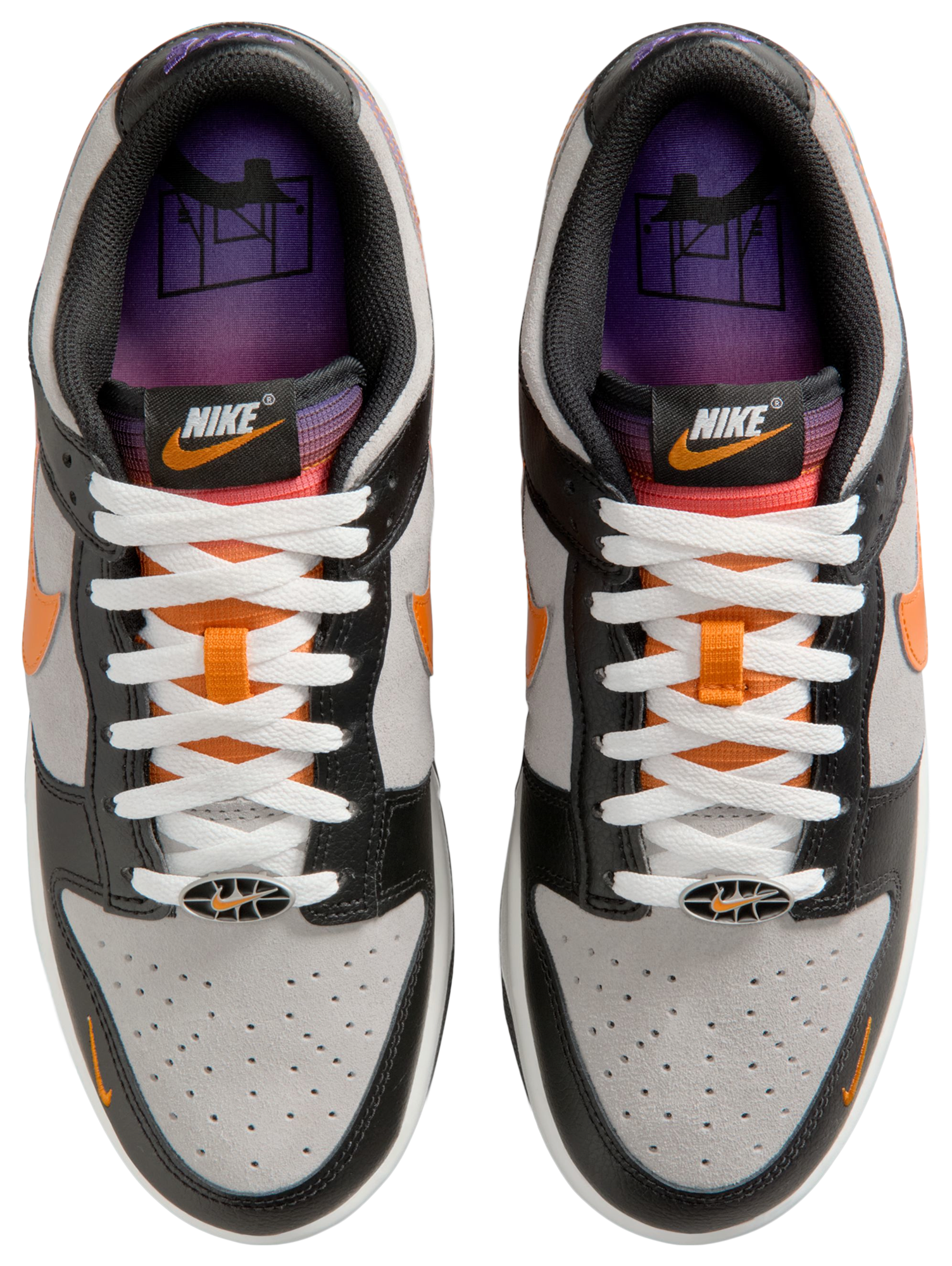 Nike Dunk Low Retro Premium - Medium Grey/Orange Peel/Black - Image 4