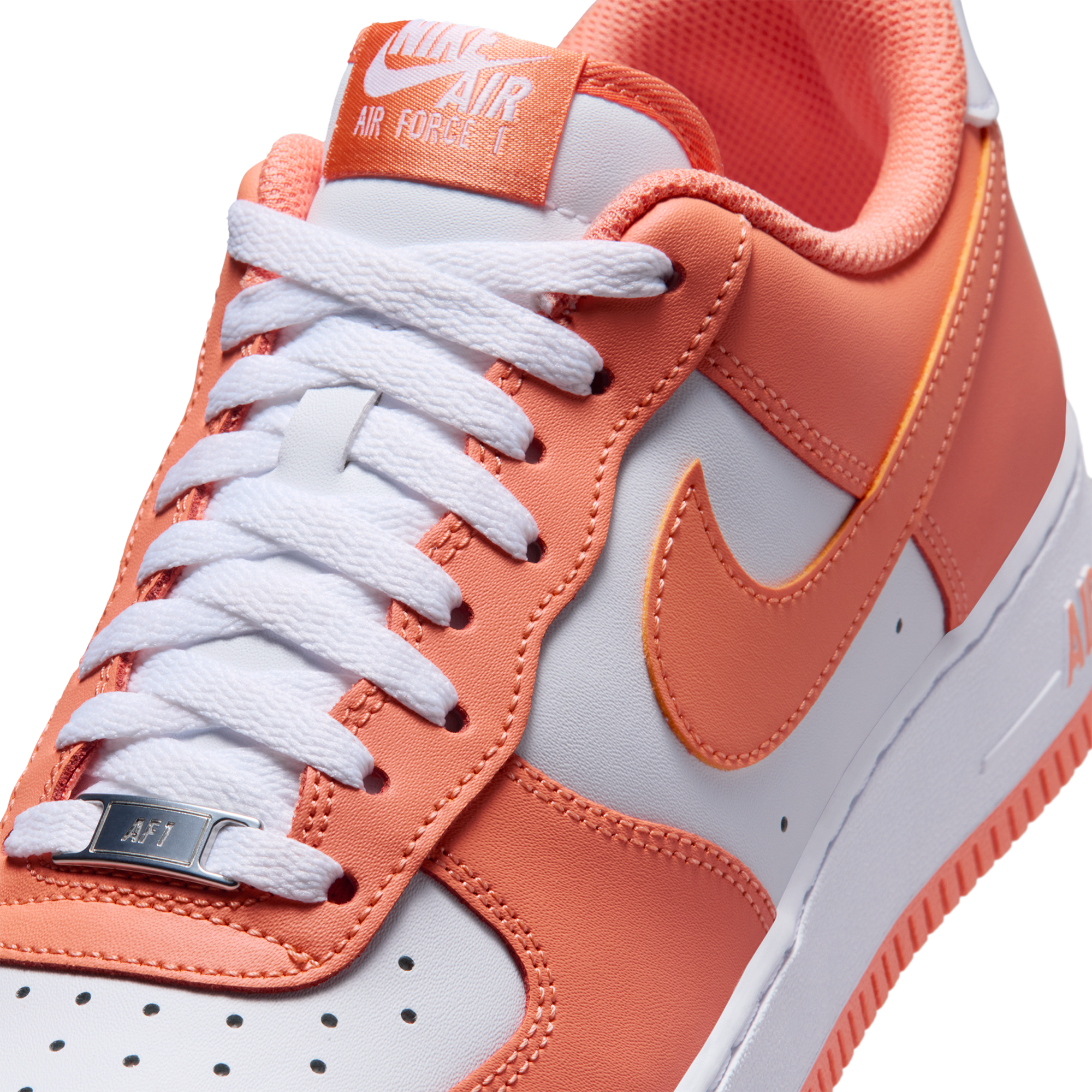 Nike Air Force 1 Low '07 - White/White/Orange Frost - Image 7