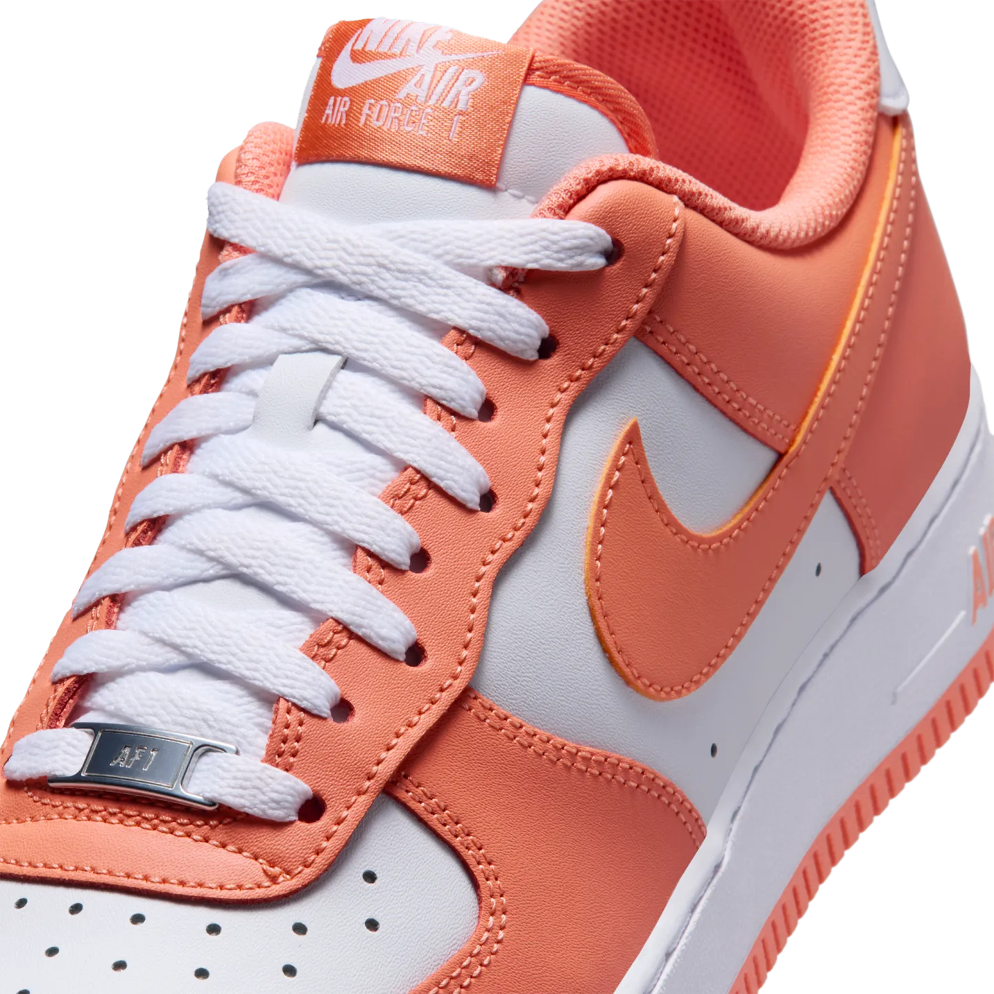 Nike Air Force 1 Low '07 - White/White/Orange Frost - Image 7